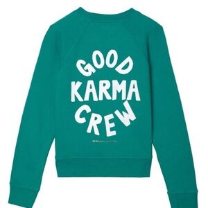 NWOT Spiritual Gangster Good Karma light weight Crewneck sweater girls size 10